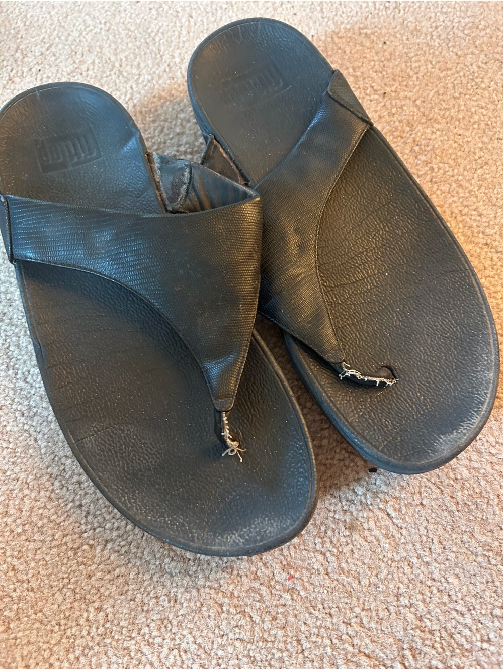 Black Women’s Thong Sandals - Unbranded